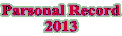 Parsonal Record 2013