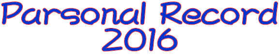 Parsonal Record 2016
